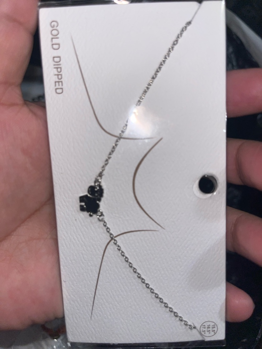 Gold-Dipped Black Charm Necklace - Women Jewelry